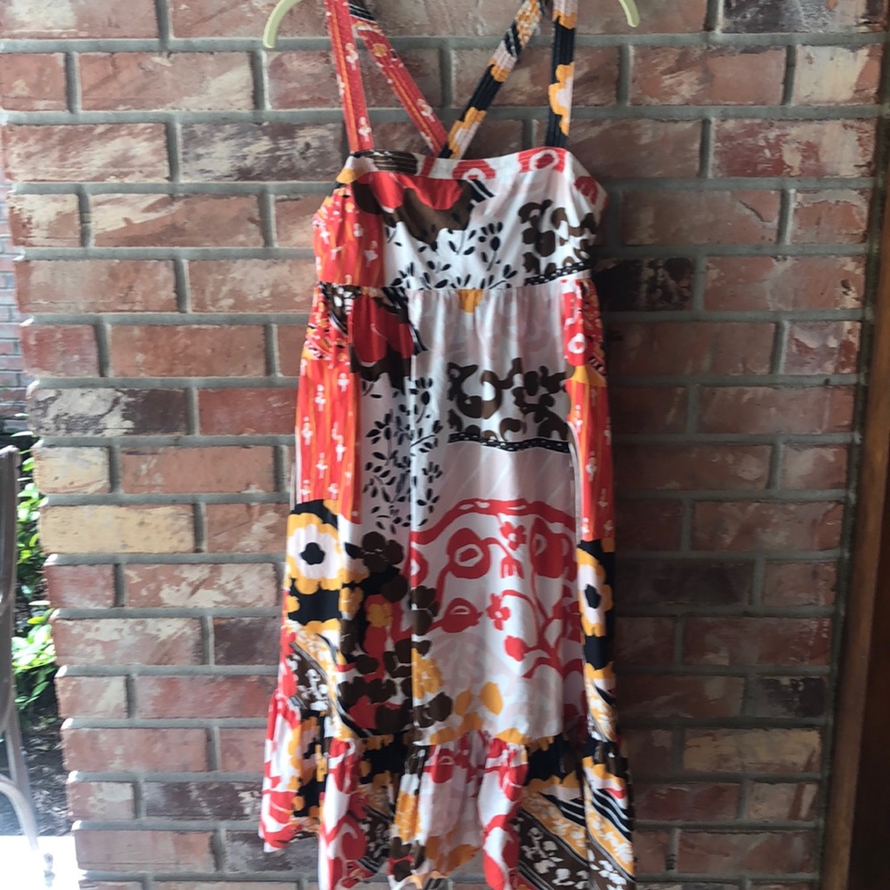 J Crew bright floral print maxi dress